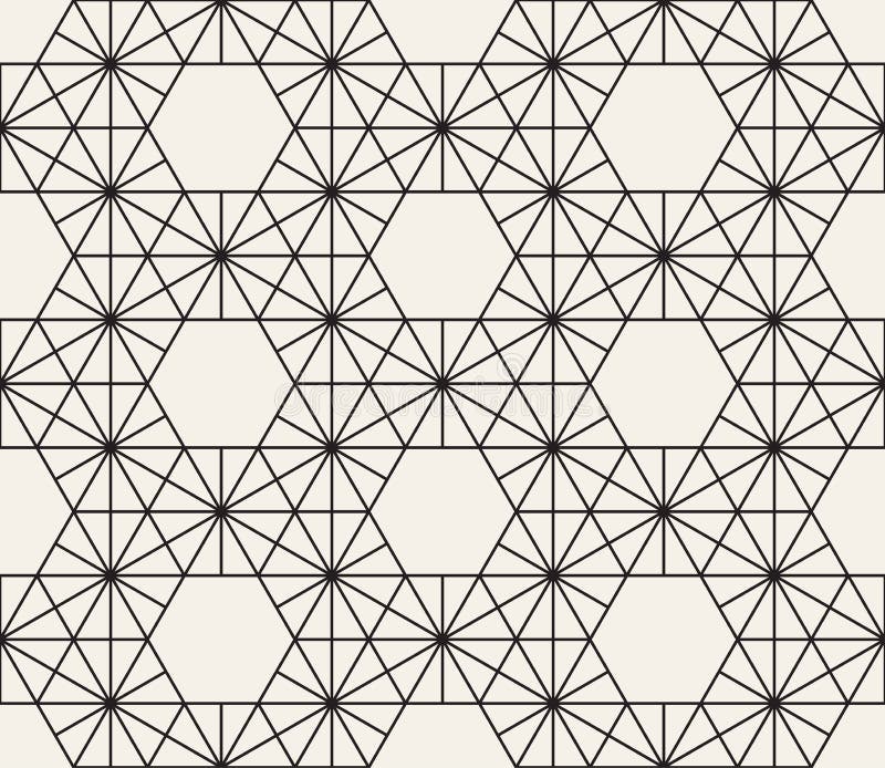 Teste padrão geométrico do hexágono sem emenda do vetor Linhas abstratas simples estrutura Repetindo o fundo à moda dos elementos ilustração royalty free Teste padrão geométrico do hexágono sem emenda do vetor Linhas abstratas simples estrutura Repetindo o fundo à moda dos elementos ilustração royalty free