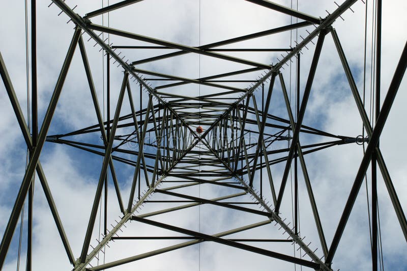 Teste padrão geométrico em um pilão da eletricidade Teste padrão geométrico em um pilão da eletricidade