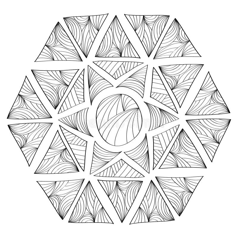 Teste padrão geométrico Página para o livro para colorir ilustração do vetor Teste padrão geométrico Página para o livro para colorir ilustração do vetor