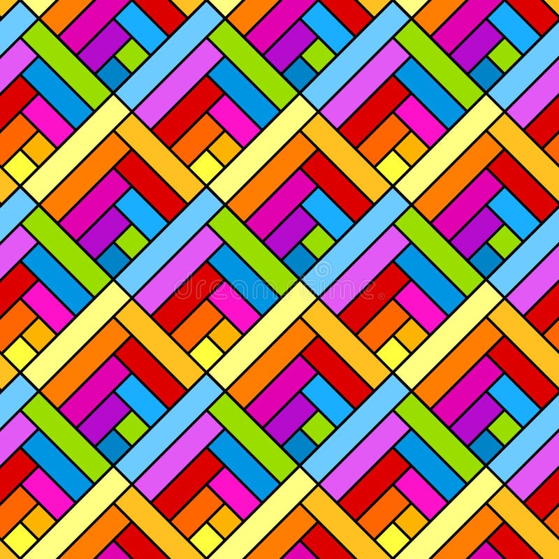 Teste padrão geométrico sem emenda dos quadrados diagonais coloridos