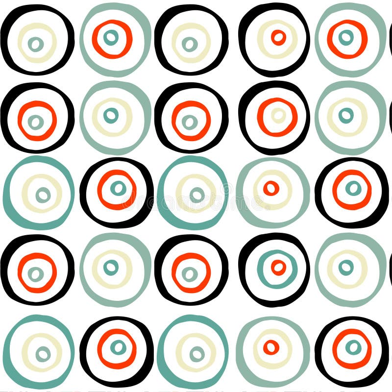 Padrão geométrico tribal desenhado à mão em vetor ilustração stock