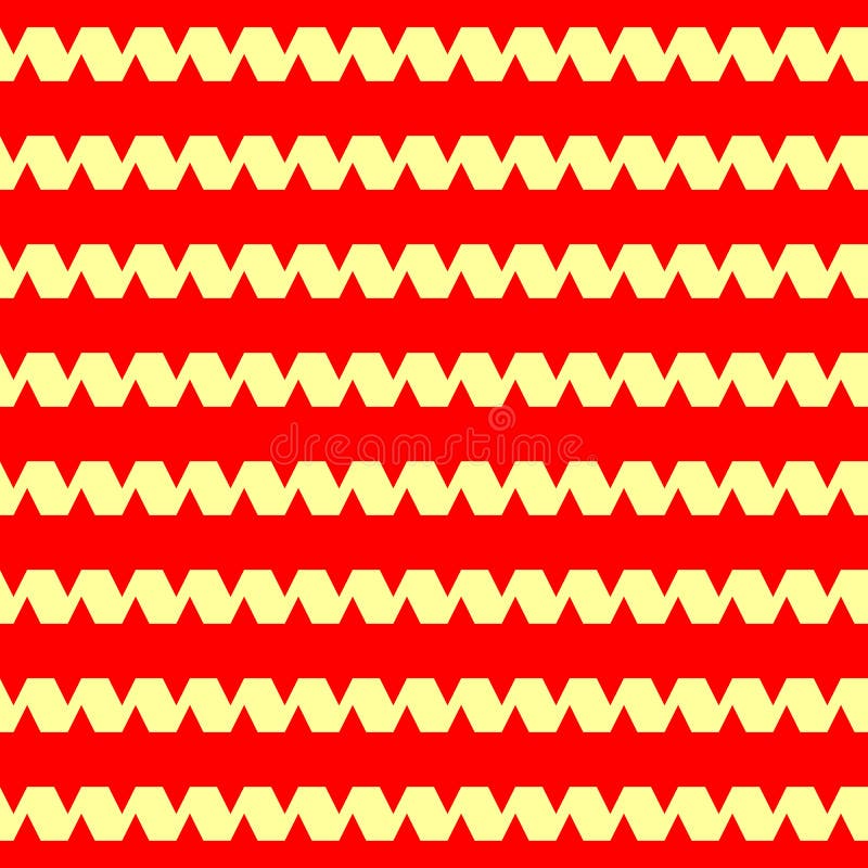 Teste padrão listrado horizontal sem emenda A fita de ondulação repetida do amarelo alinha no fundo vermelho Fundo abstrato das o ilustração do vetor Teste padrão listrado horizontal sem emenda A fita de ondulação repetida do amarelo alinha no fundo vermelho Fundo abstrato das o ilustração do vetor