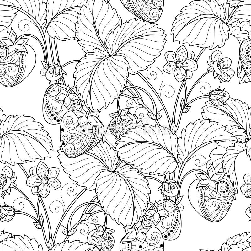 Teste padrão monocromático sem emenda do fruto do vetor ilustração royalty free Teste padrão monocromático sem emenda do fruto do vetor ilustração royalty free