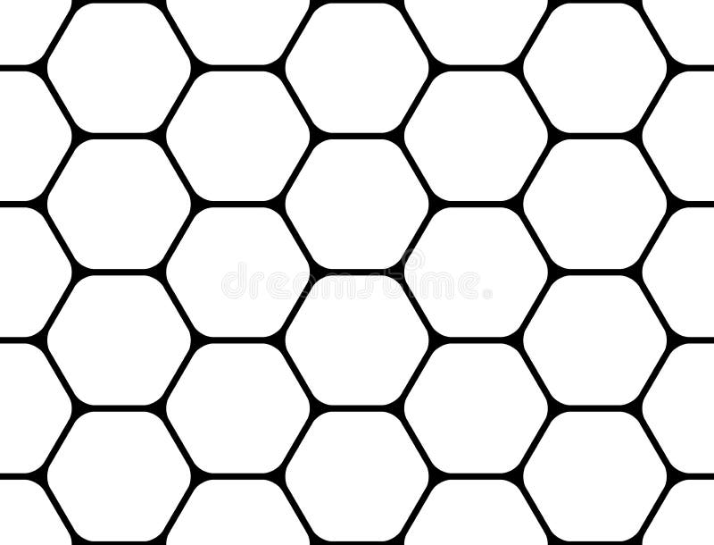Teste padrão monocromático sem emenda do hexágono do projeto ilustração stock Teste padrão monocromático sem emenda do hexágono do projeto ilustração stock
