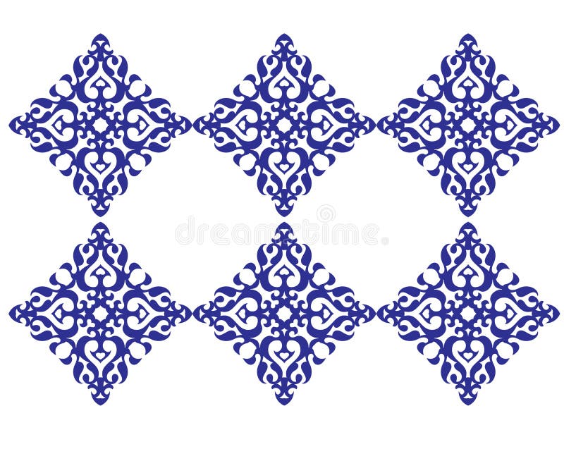 Mosaic pattern in dark blue color. Mosaic pattern in dark blue color