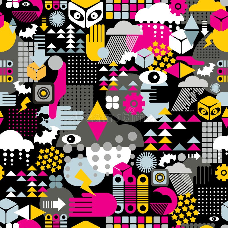 Padrão abstrato sem costura ilustração stock