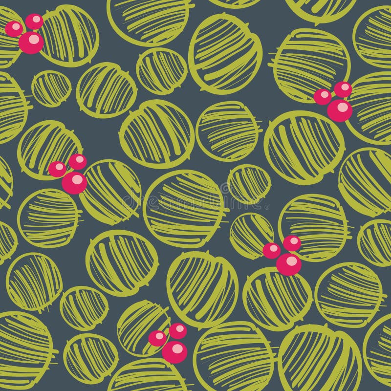 Teste padrão sem emenda abstrato com bagas. ilustração do vetor