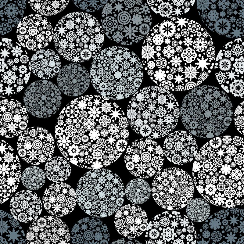 Padrão contínuo abstrato com bolas de neve ilustração stock
