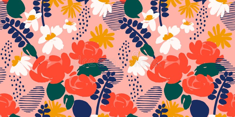 Teste padrão sem emenda abstrato floral Projeto do vetor para surfases diferentes ilustração do vetor Teste padrão sem emenda abstrato floral Projeto do vetor para surfases diferentes ilustração do vetor
