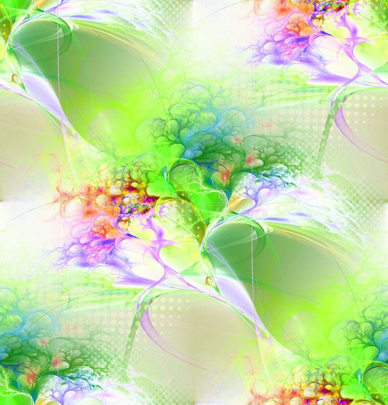 Teste padrão sem emenda abstrato na violeta e no verde ilustração stock