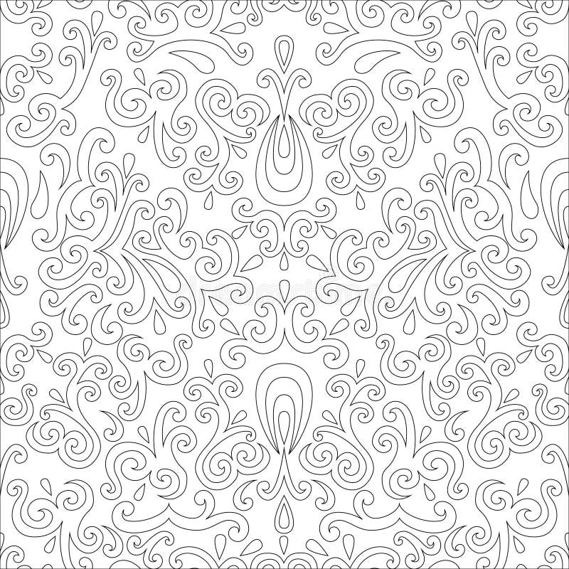 Teste padrão sem emenda bege do vintage, fundo decorativo do vetor ilustração do vetor Teste padrão sem emenda bege do vintage, fundo decorativo do vetor ilustração do vetor