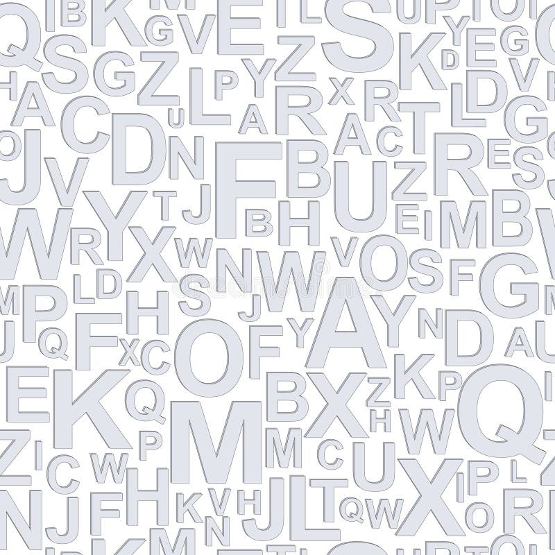 Padrão contínuo com alfabeto ilustração stock