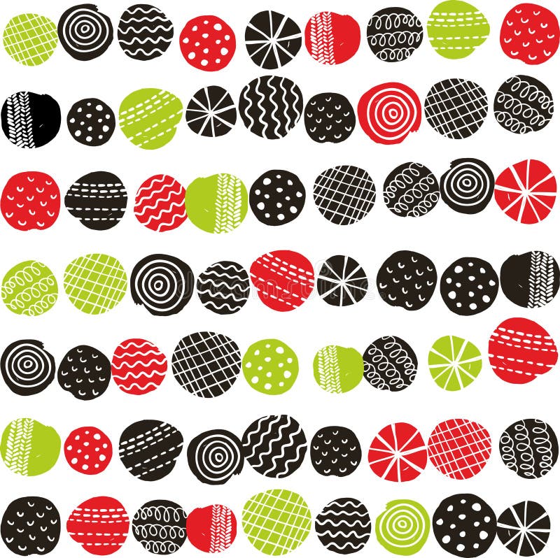 Padrão contínuo com bagas abstratas ilustração royalty free