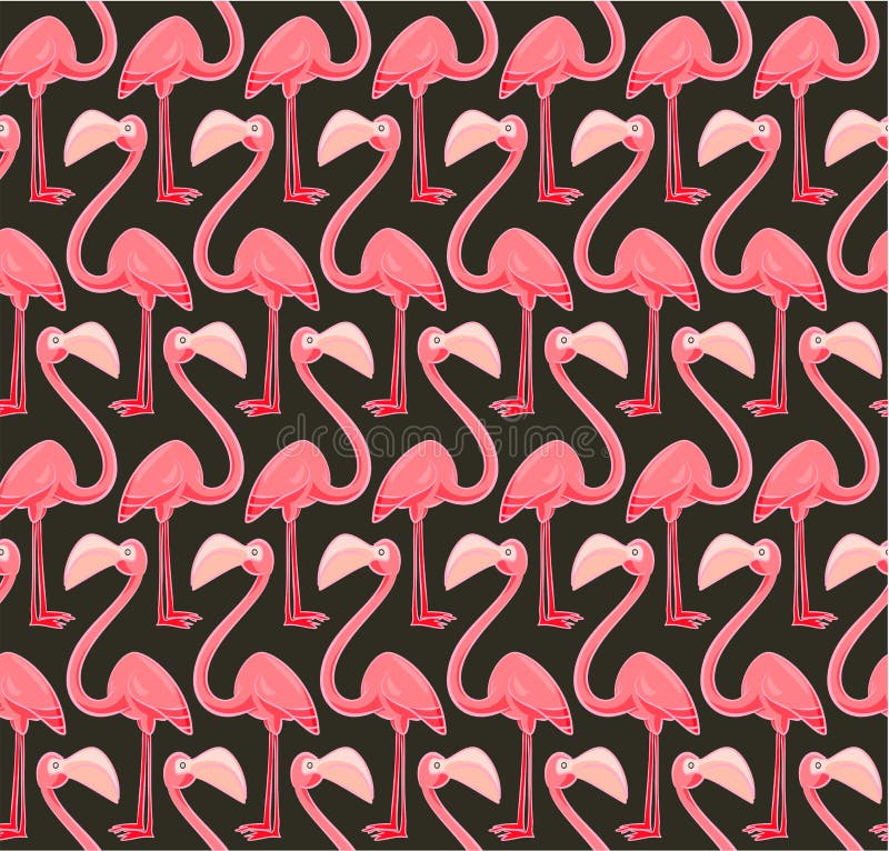 Teste padrão sem emenda com flamingo cor-de-rosa ilustração stock