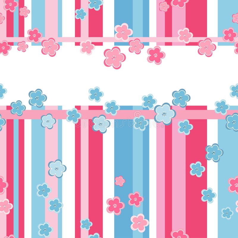 Padrão contínuo com flores abstratas ilustração do vetor