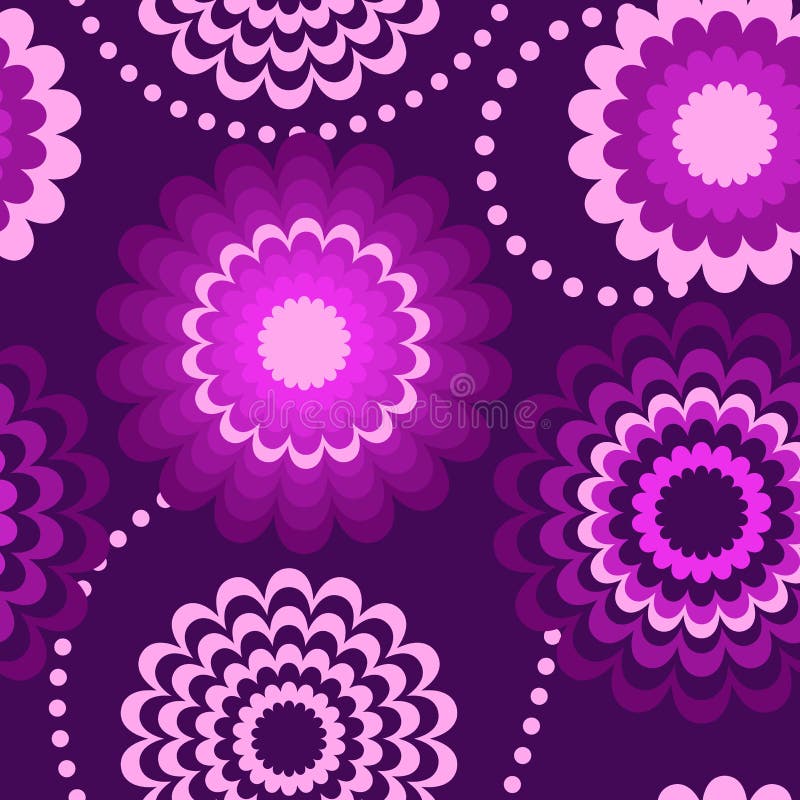 Padrão contínuo com flores cor-de-rosa ilustração stock