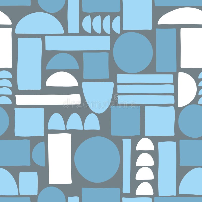 Teste padrão sem emenda com formas abstratas ilustração royalty free