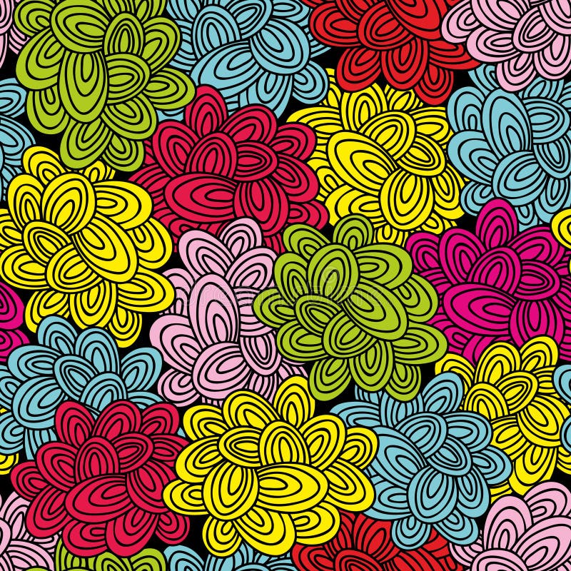 Teste padrão sem emenda com nuvens abstratas ilustração do vetor