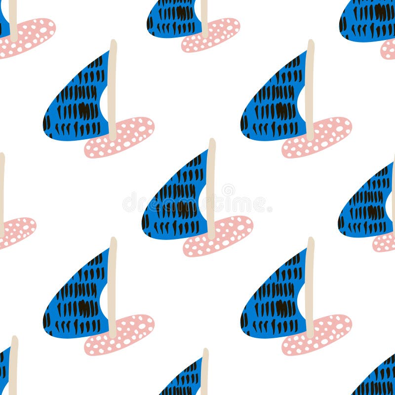 Teste padrão sem emenda com veleiros Fundo moderno do verão marinho Ilustração do vetor ilustração royalty free Teste padrão sem emenda com veleiros Fundo moderno do verão marinho Ilustração do vetor ilustração royalty free