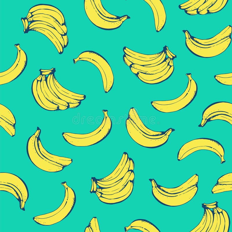 Teste padrão sem emenda da banana, fundo do vetor ilustração royalty free Teste padrão sem emenda da banana, fundo do vetor ilustração royalty free