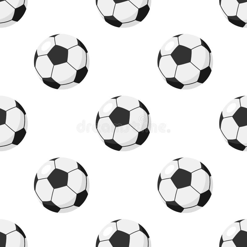 Teste padrão sem emenda da bola do futebol ou de futebol ilustração royalty free Teste padrão sem emenda da bola do futebol ou de futebol ilustração royalty free