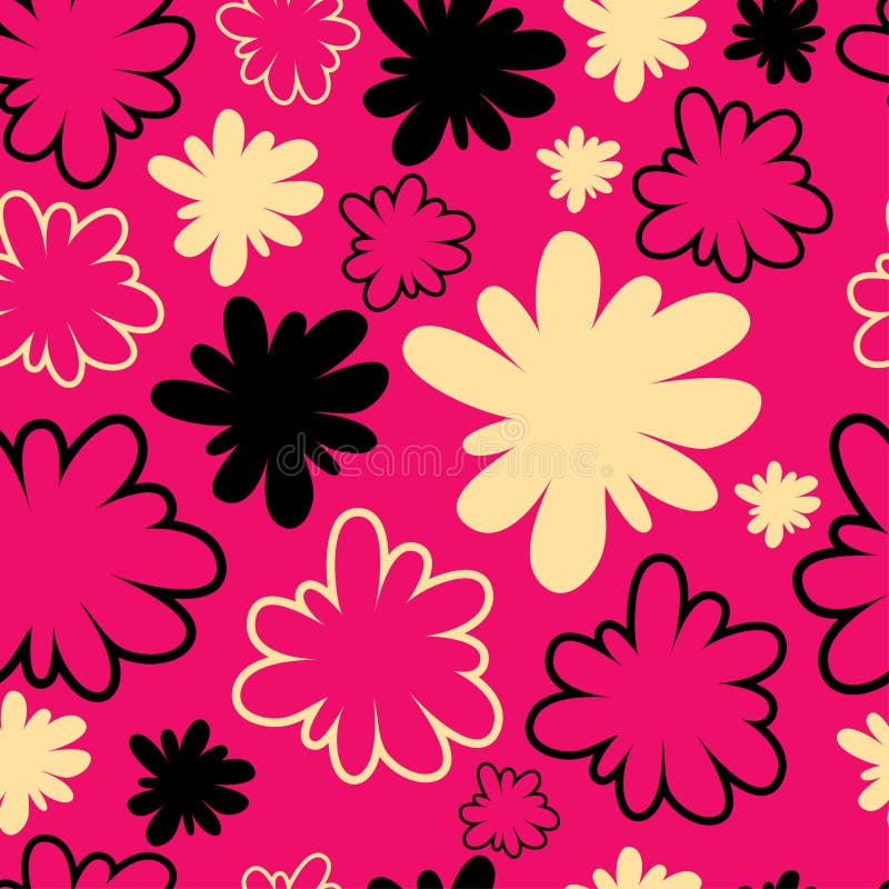 Teste padrão sem emenda da cor-de-rosa do vintage ilustração stock Teste padrão sem emenda da cor-de-rosa do vintage ilustração stock