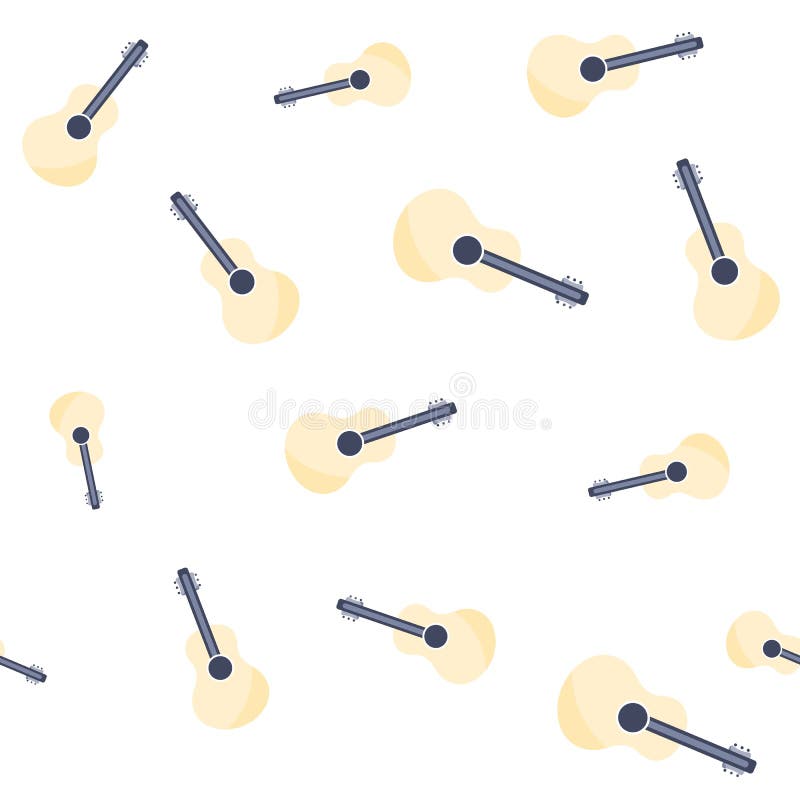 Teste padrão sem emenda da guitarra no estilo liso ilustração stock Teste padrão sem emenda da guitarra no estilo liso ilustração stock