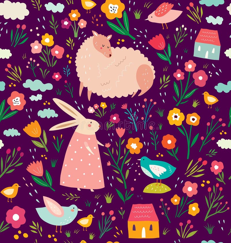 Teste padrão sem emenda de Easter ilustração royalty free Teste padrão sem emenda de Easter ilustração royalty free