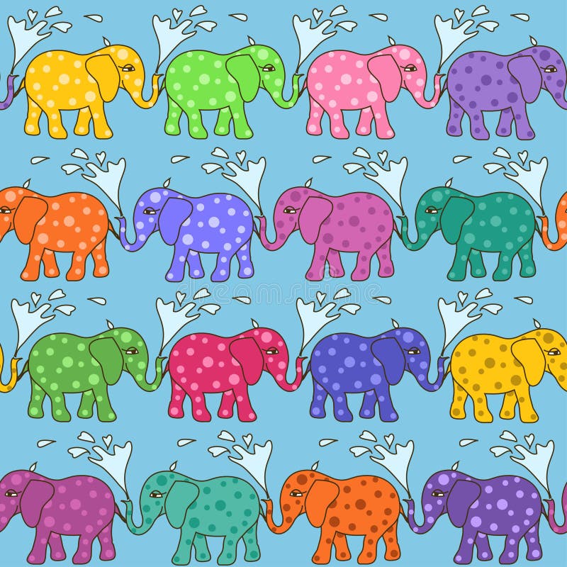 Padrão contínuo de elefantinhos ilustração royalty free
