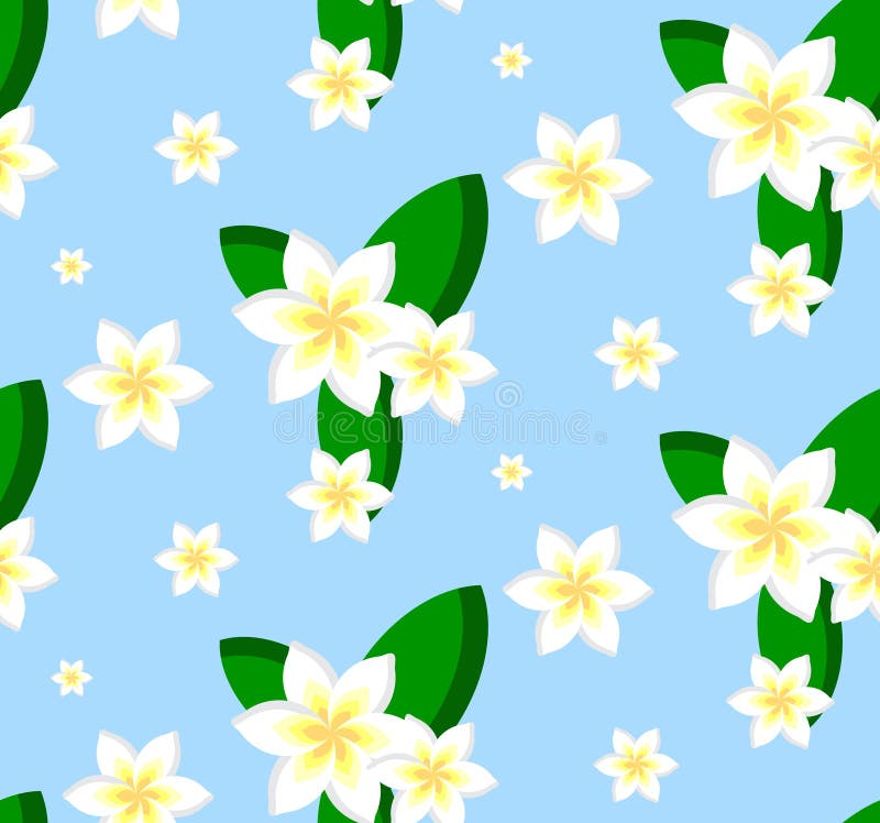 Teste padrão sem emenda de flores do plumeria ilustração do vetor Teste padrão sem emenda de flores do plumeria ilustração do vetor