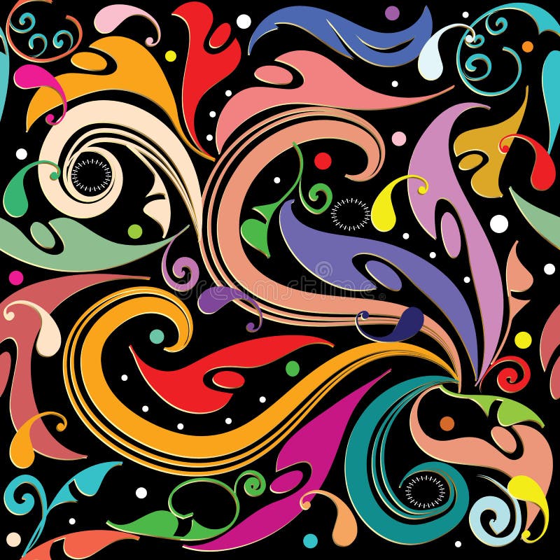 Teste padrão sem emenda de paisley do vetor bonito colorido Orn abstrato ilustração do vetor Teste padrão sem emenda de paisley do vetor bonito colorido Orn abstrato ilustração do vetor