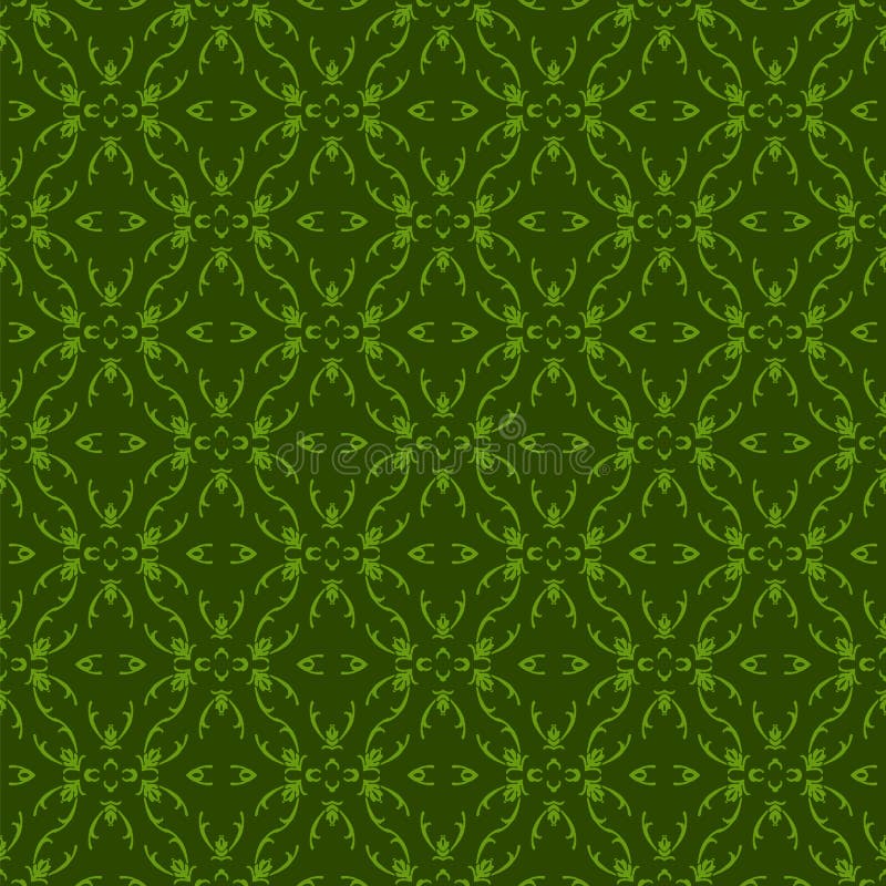 Teste padrão sem emenda decorativo verde Textura infinita Ornamento geométrico oriental ilustração stock Teste padrão sem emenda decorativo verde Textura infinita Ornamento geométrico oriental ilustração stock