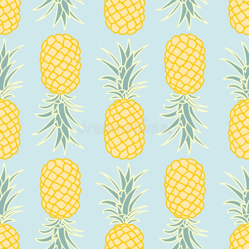 Padrão contínuo de abacaxi ilustração stock