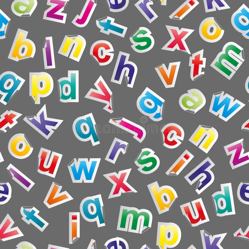 Padrão contínuo de alfabeto ilustração royalty free