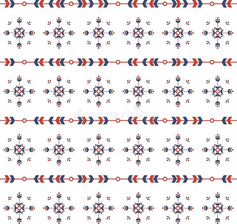 Teste padrão sem emenda do boho do Natal com os flocos de neve geométricos no fundo branco projeto da estação para a cópia, envol ilustração do vetor Teste padrão sem emenda do boho do Natal com os flocos de neve geométricos no fundo branco projeto da estação para a cópia, envol ilustração do vetor