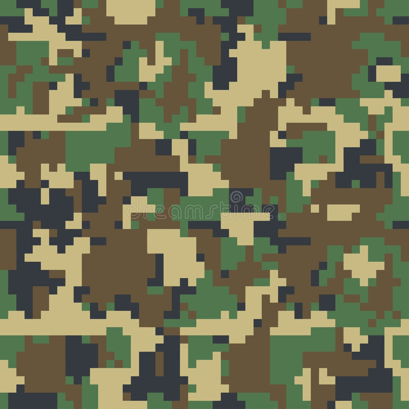 Pixel camo seamless pattern. Green, forest, jungle, urban, brown camouflages. Vector fabric textile print designs. 8 bit. Pixel camo seamless pattern. Green, forest, jungle, urban, brown camouflages. Vector fabric textile print designs. 8 bit