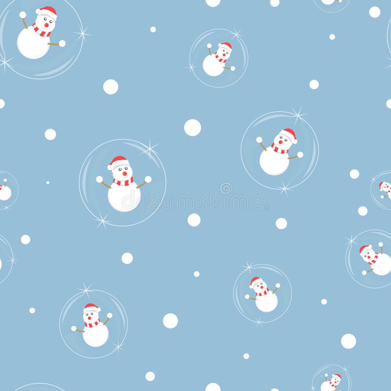 Teste padrão sem emenda do Feliz Natal, bola de vidro com o boneco de neve no fundo azul, ilustração do vetor ilustração do vetor Teste padrão sem emenda do Feliz Natal, bola de vidro com o boneco de neve no fundo azul, ilustração do vetor ilustração do vetor