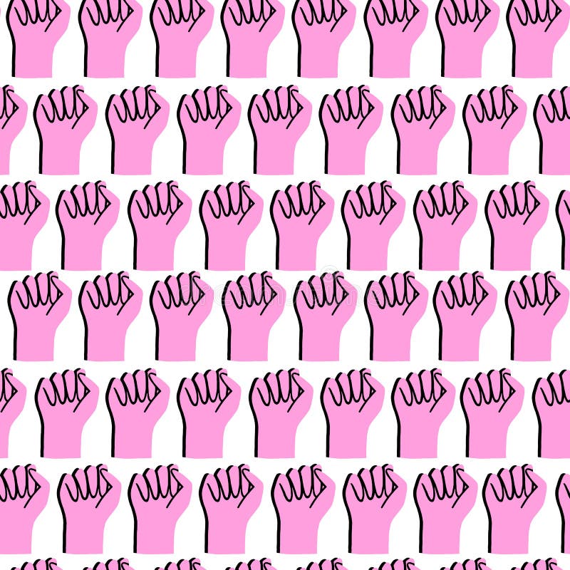 Teste padrão sem emenda do feminismo do vetor Movimento feminista ilustração royalty free Teste padrão sem emenda do feminismo do vetor Movimento feminista ilustração royalty free