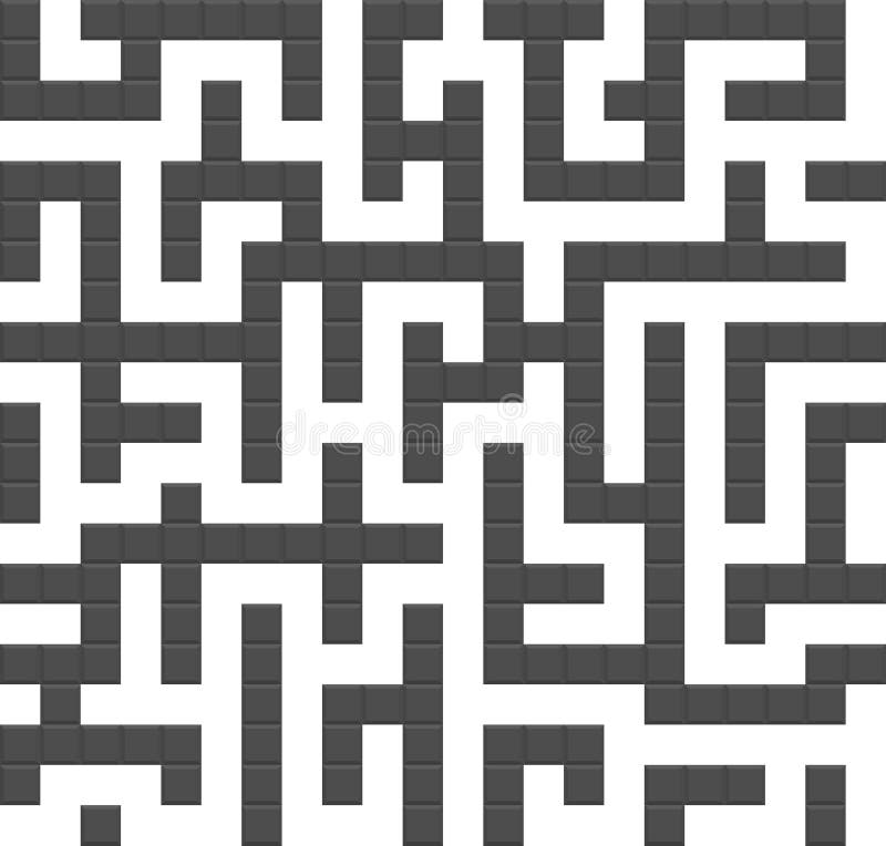 Padrão de fundo contínuo de labirinto infinito ilustração stock