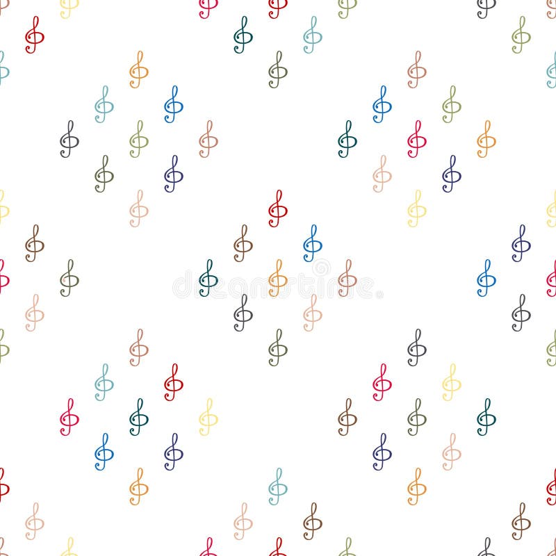 Teste padrão sem emenda do fundo na clave de sol ilustração royalty free Teste padrão sem emenda do fundo na clave de sol ilustração royalty free