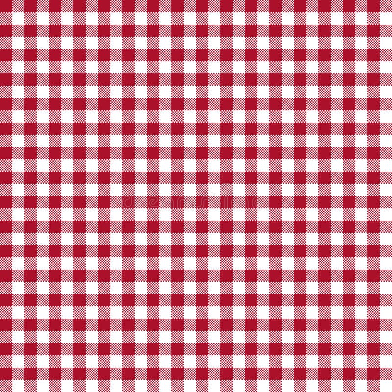 Teste padrão sem emenda do guingão vermelho ilustração royalty free Teste padrão sem emenda do guingão vermelho ilustração royalty free