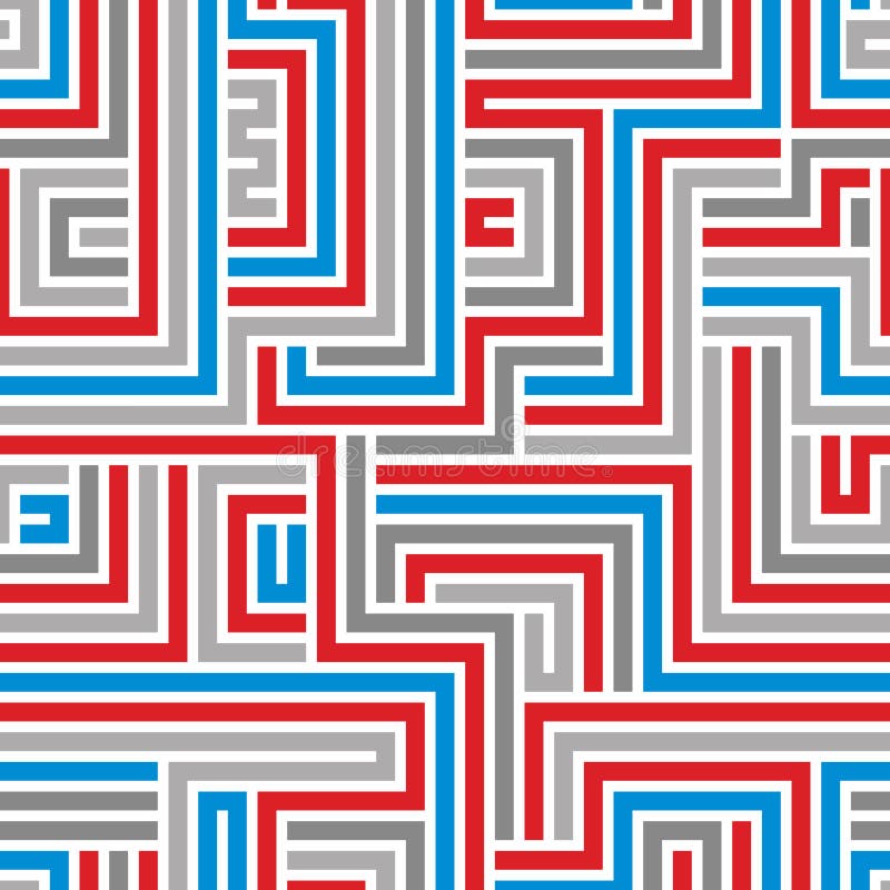 Teste padrão sem emenda do labirinto ilustração stock