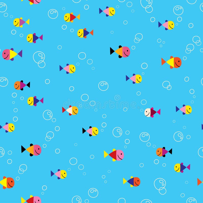 Teste padrão sem emenda do mar subaquático dos peixes ilustração royalty free Teste padrão sem emenda do mar subaquático dos peixes ilustração royalty free