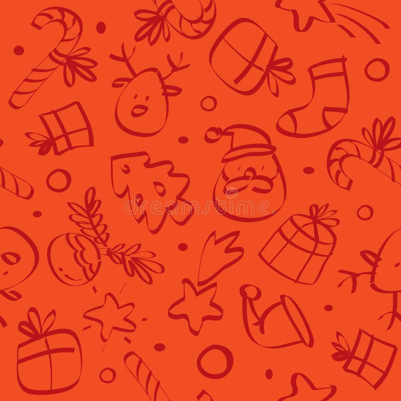 Teste padrão sem emenda do Natal ilustração do vetor Teste padrão sem emenda do Natal ilustração do vetor