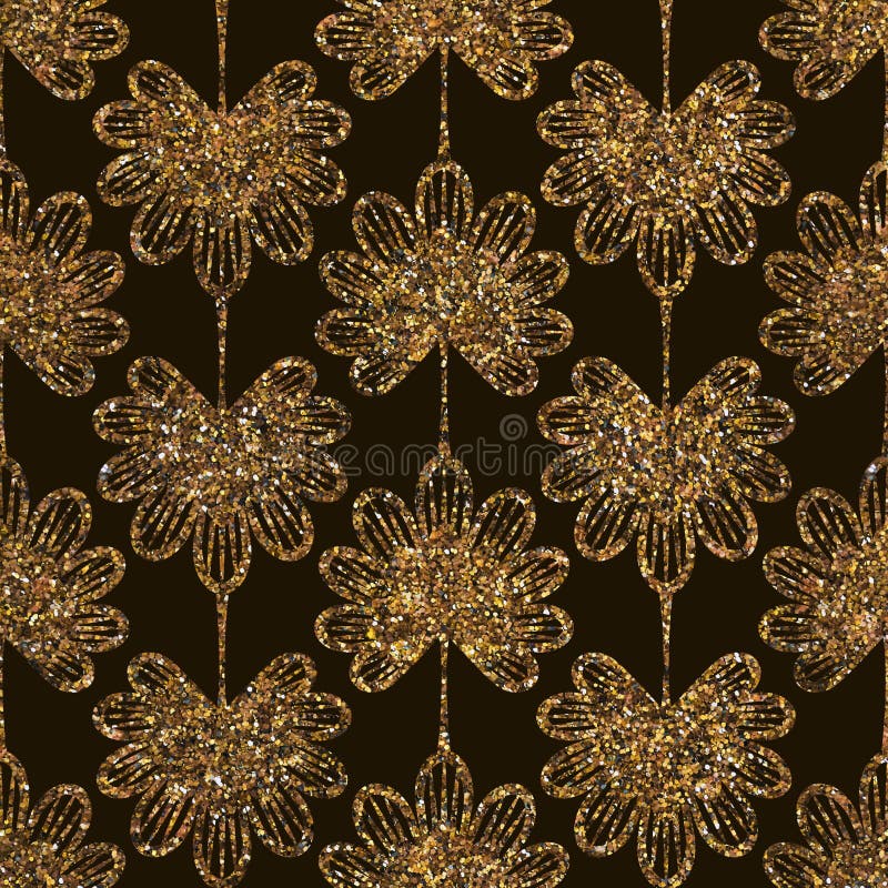 Teste padrão sem emenda do ouro geométrico do ornamento Folhas do deco da arte moderna ilustração do vetor Teste padrão sem emenda do ouro geométrico do ornamento Folhas do deco da arte moderna ilustração do vetor
