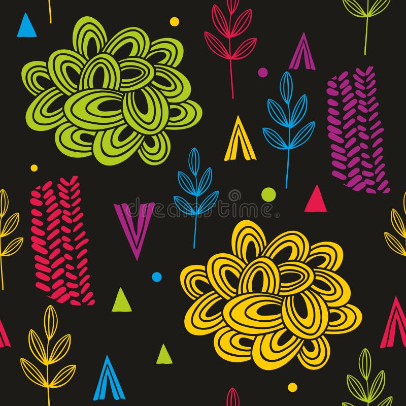 Teste padrão sem emenda do outono abstrato e colorido ilustração do vetor