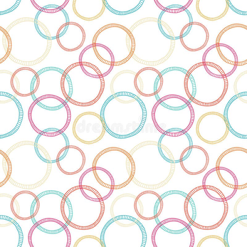 Teste padrão sem emenda abstrato com círculos ilustração stock Teste padrão sem emenda abstrato com círculos ilustração stock