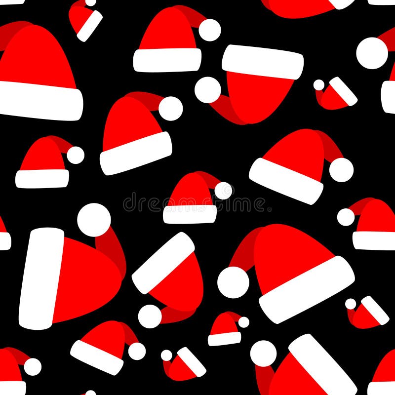 Teste padrão sem emenda do vetor de Santa Hat ilustração do vetor Teste padrão sem emenda do vetor de Santa Hat ilustração do vetor
