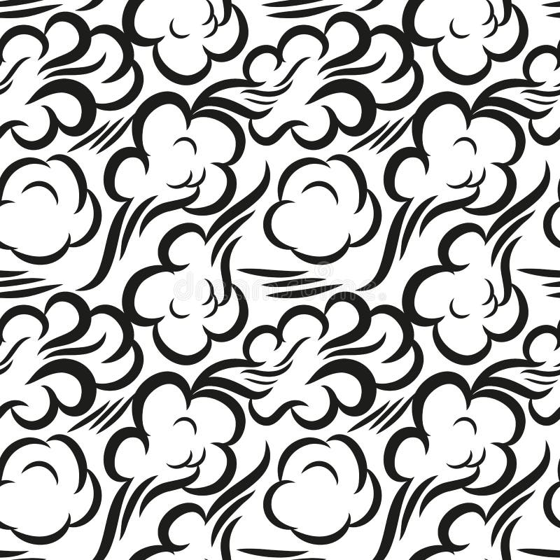 Teste padrão sem emenda do vetor do fumo ilustração do vetor Teste padrão sem emenda do vetor do fumo ilustração do vetor