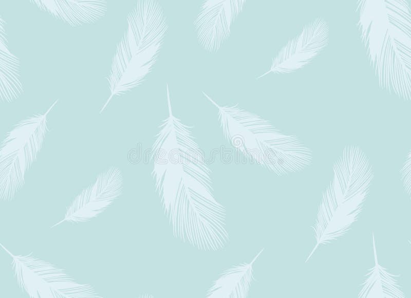 Teste padrão sem emenda do vetor do esboço das penas de pássaros macios ilustração do vetor Teste padrão sem emenda do vetor do esboço das penas de pássaros macios ilustração do vetor